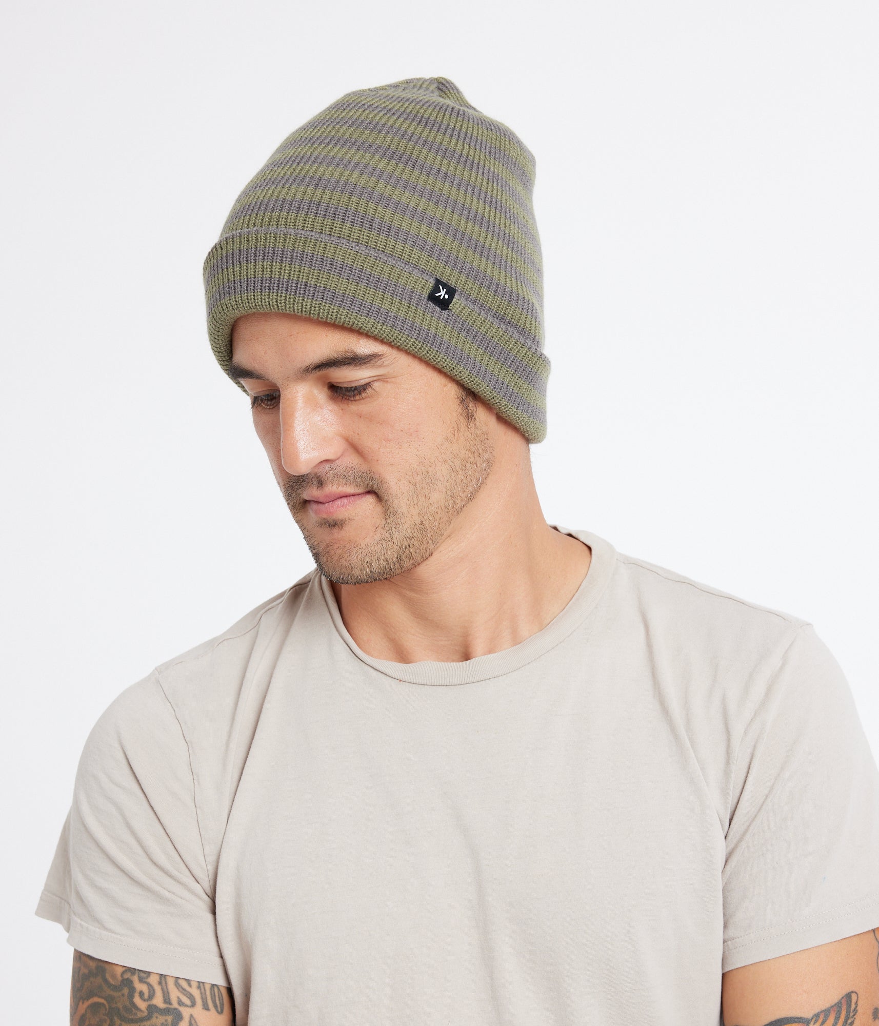 Beanie on model (side)