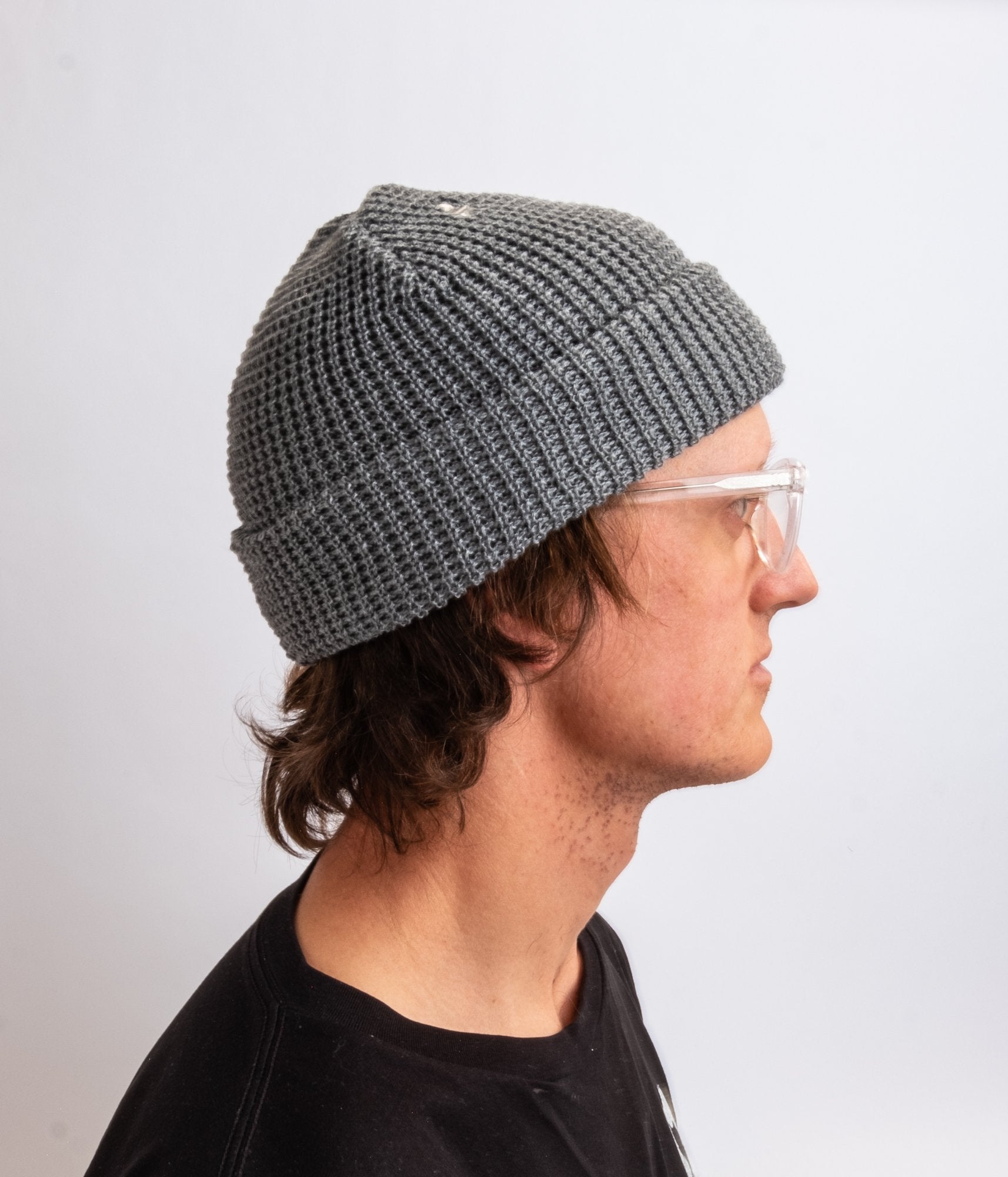 Recycled Waffle-Knit Beanie