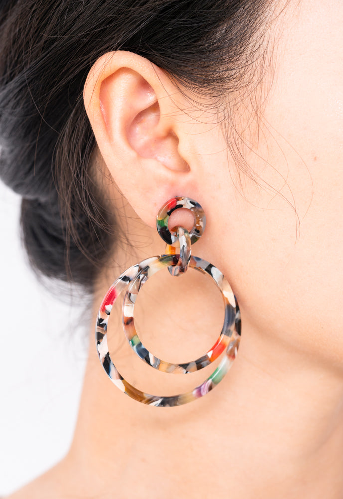 Margot Multicolored Resin Dangle Earrings