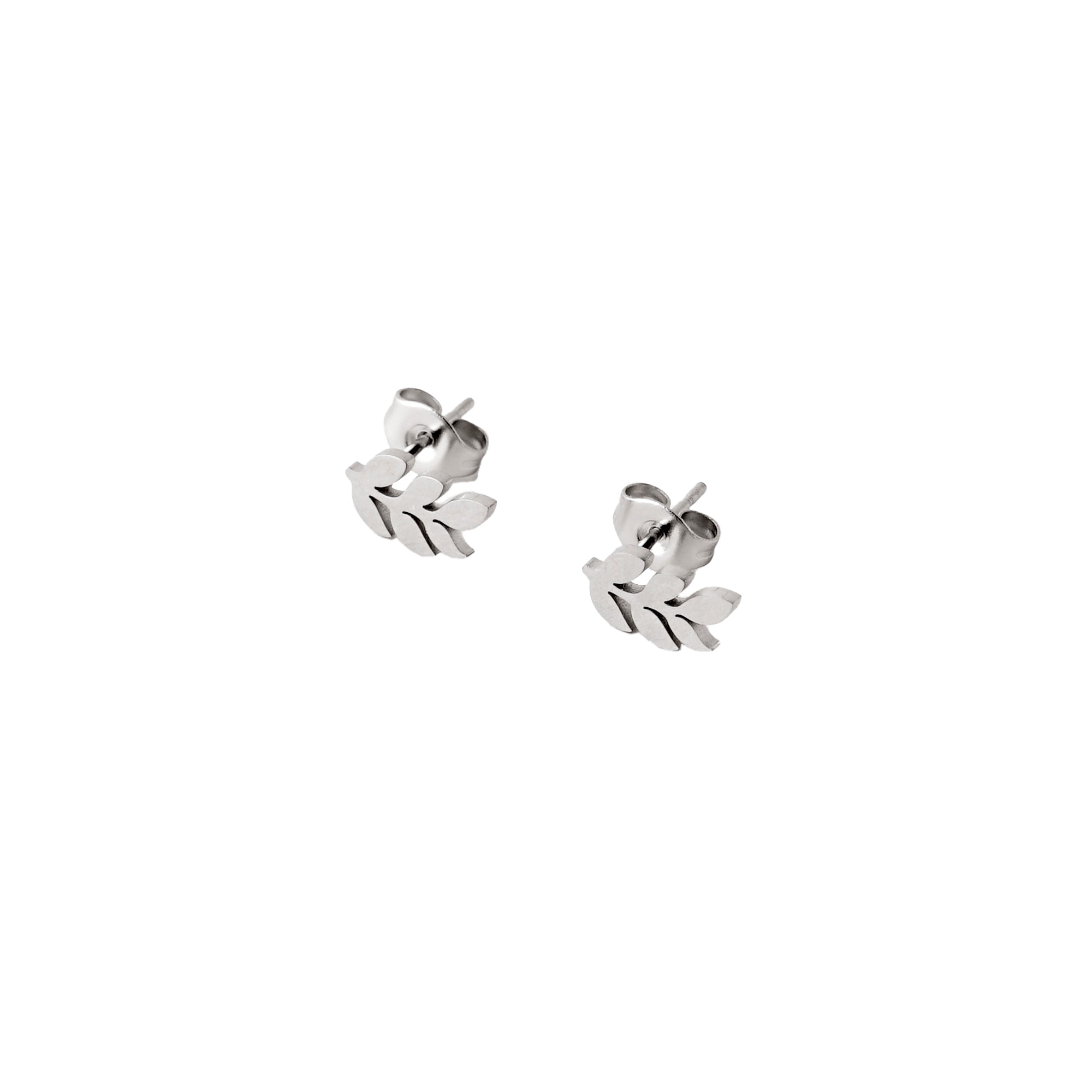 Rowen Leaf Stud Earrings