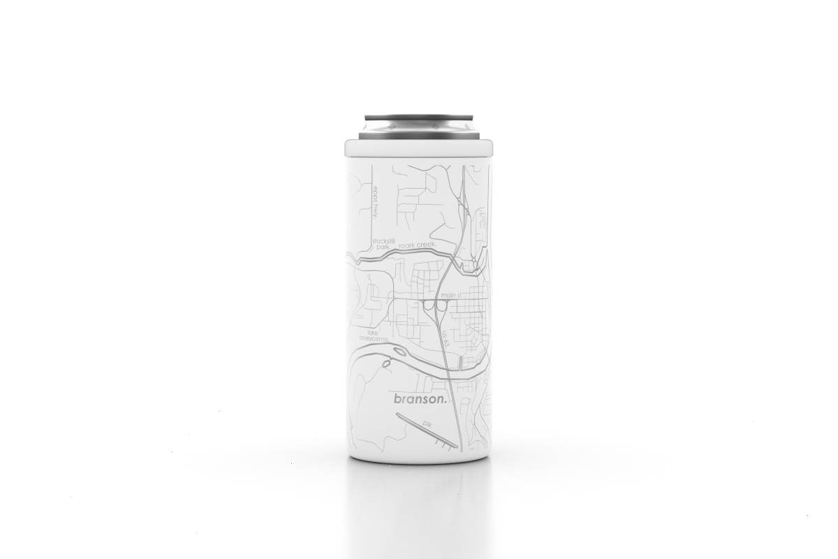 Home Town Map Insulated 12oz Slim Can Cooler