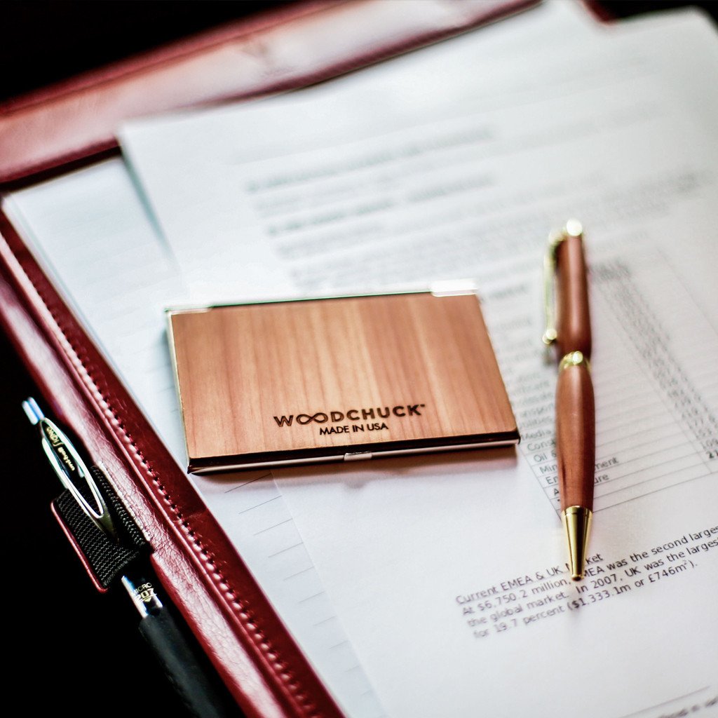 Wood Business Card Holder