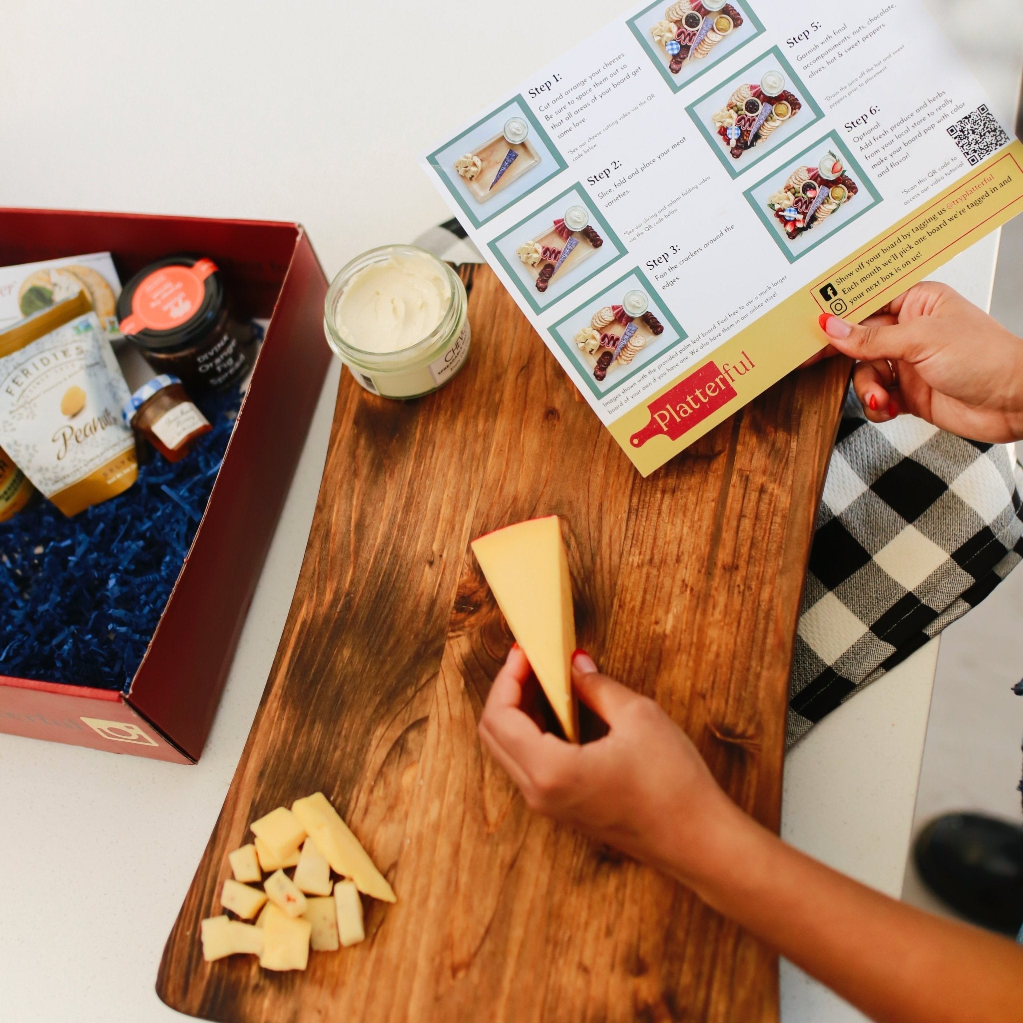 Charcuterie Kit + Handcrafted Wooden Board + Knives Bundles (Large Bundle Trio)