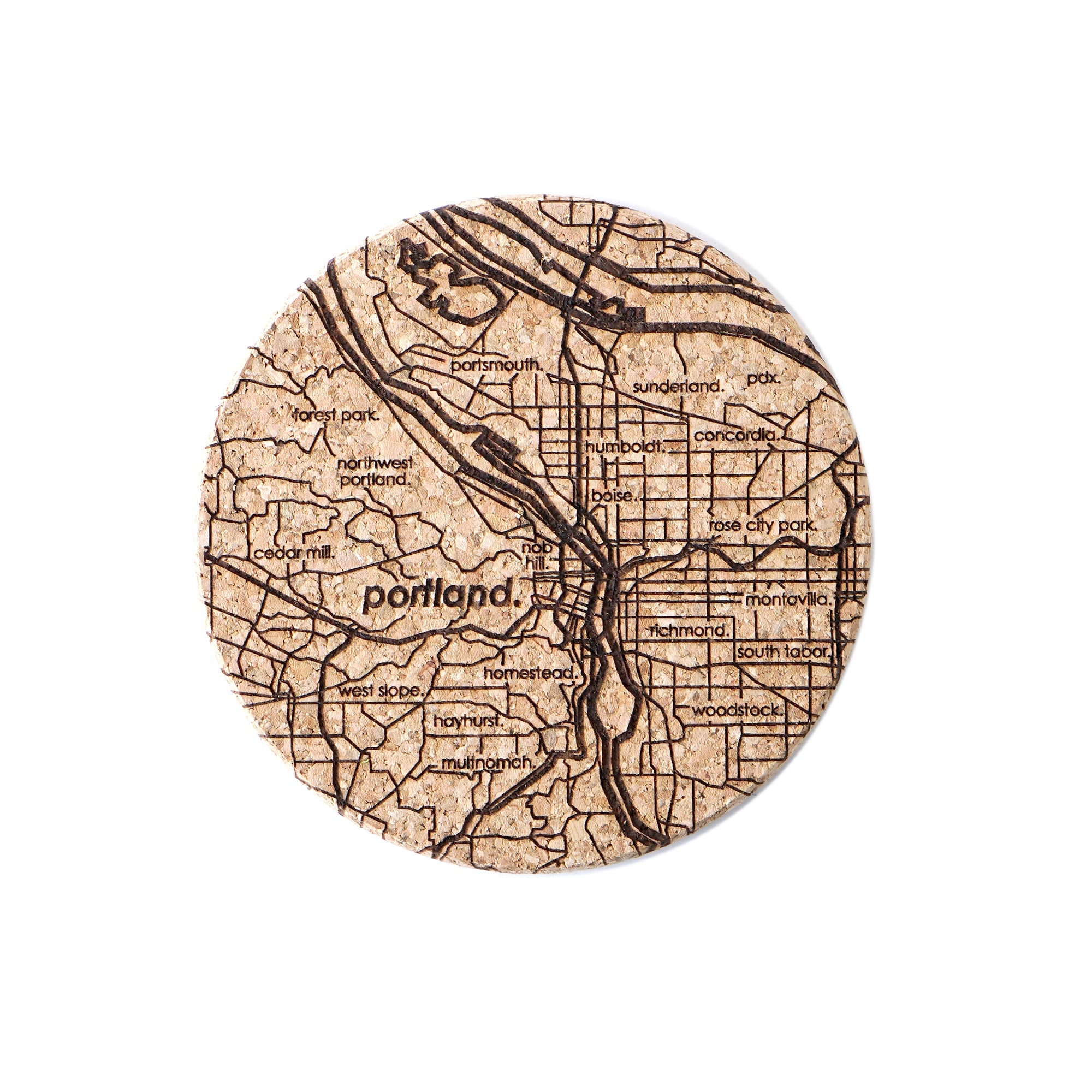 Home Town Map Cork Coaster - Set of 4