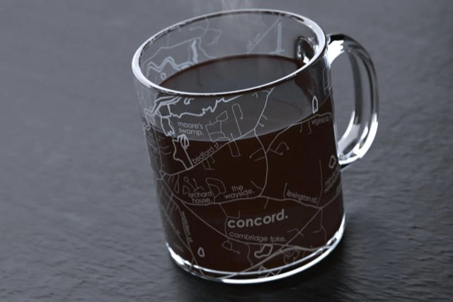 World Map Coffee Mug - set of 4