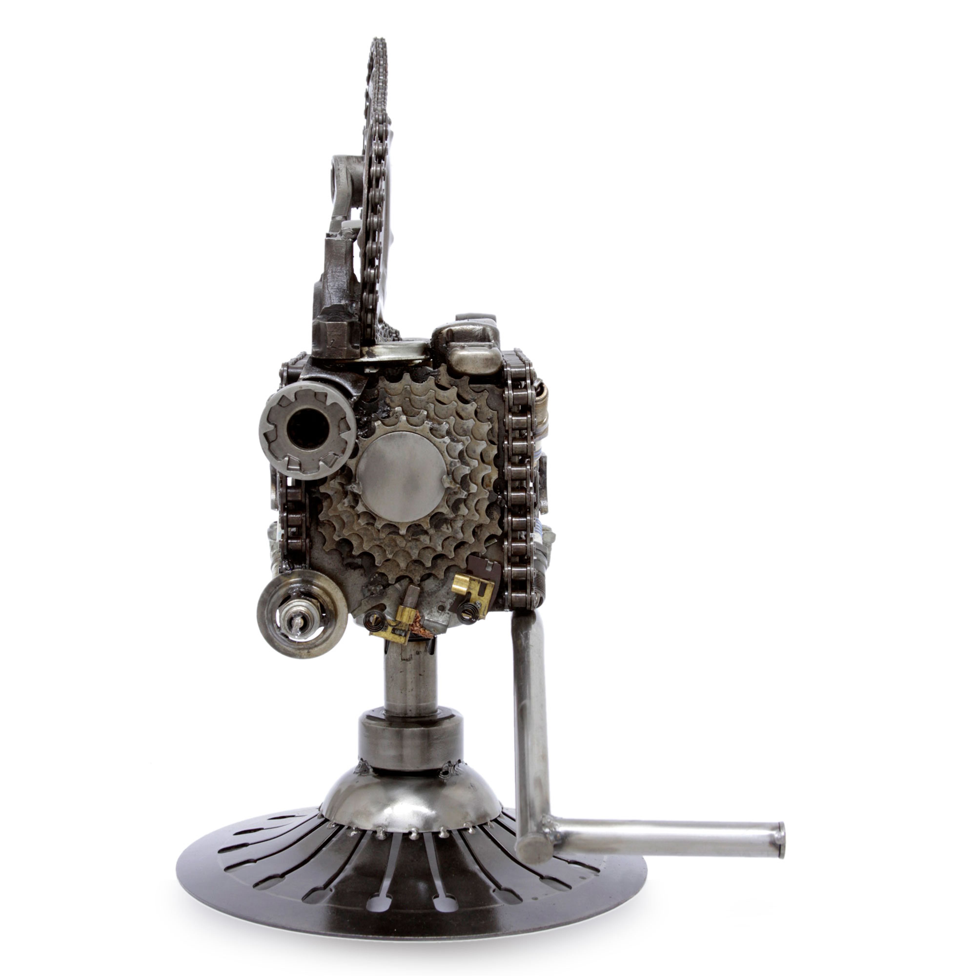 Rustic Film Projector, Auto Parts Sculpture