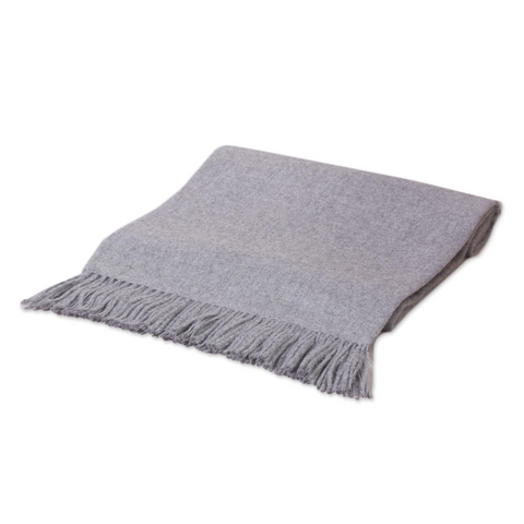 Cozy Gray Alpaca Throw