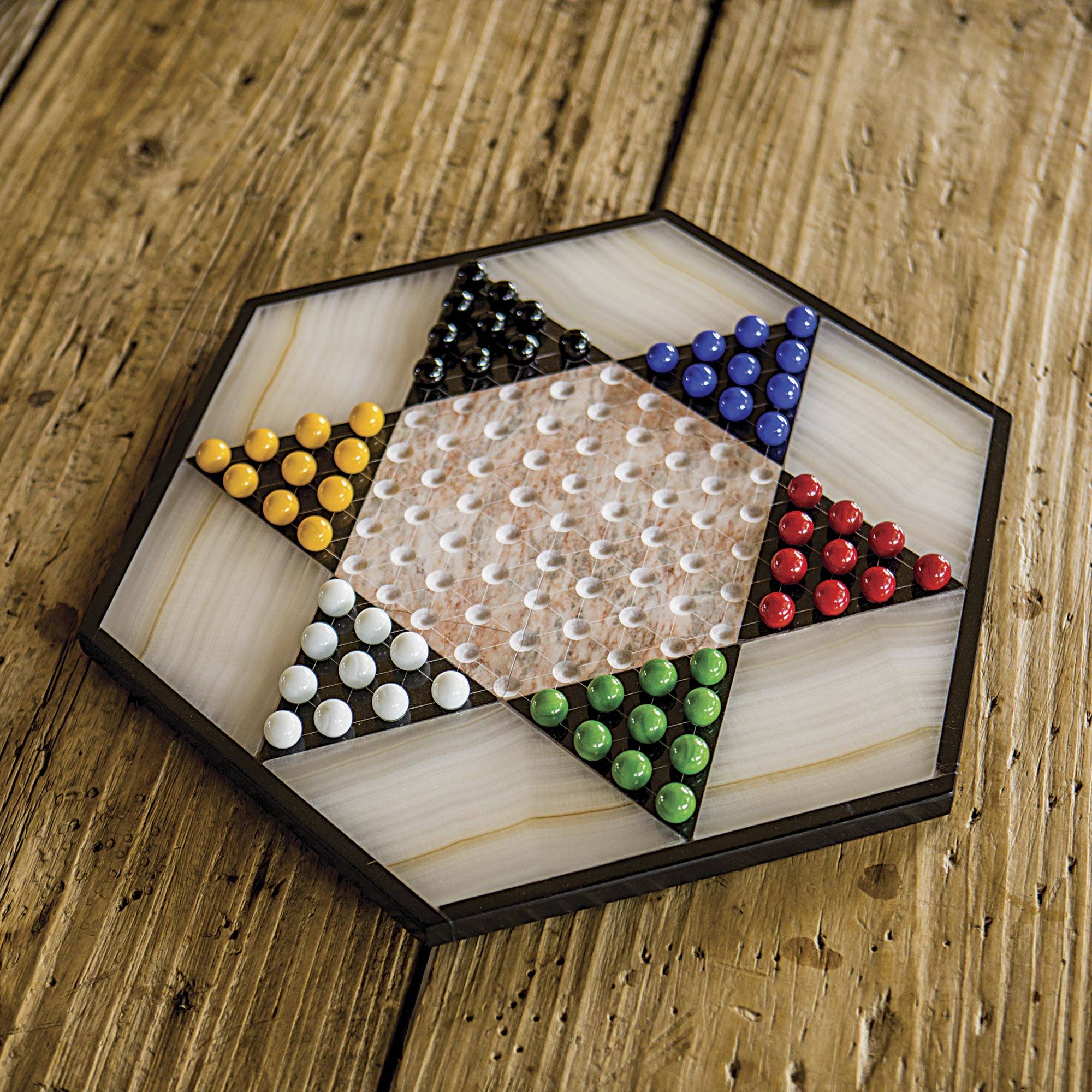 Marble and Onyx Chinese Checkers