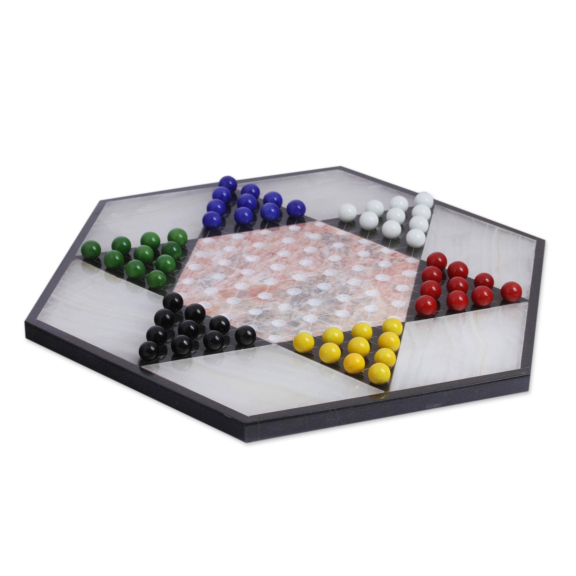 Marble and Onyx Chinese Checkers