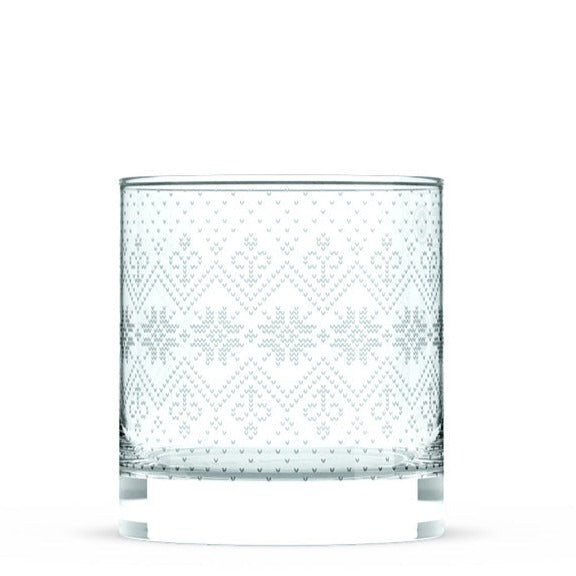 Snowflake Sweater Rocks Glass - Set of 2